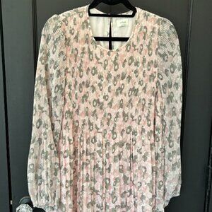 Wilfred Aritzia Long Sleeved Daydreamer Floral Mini Dress